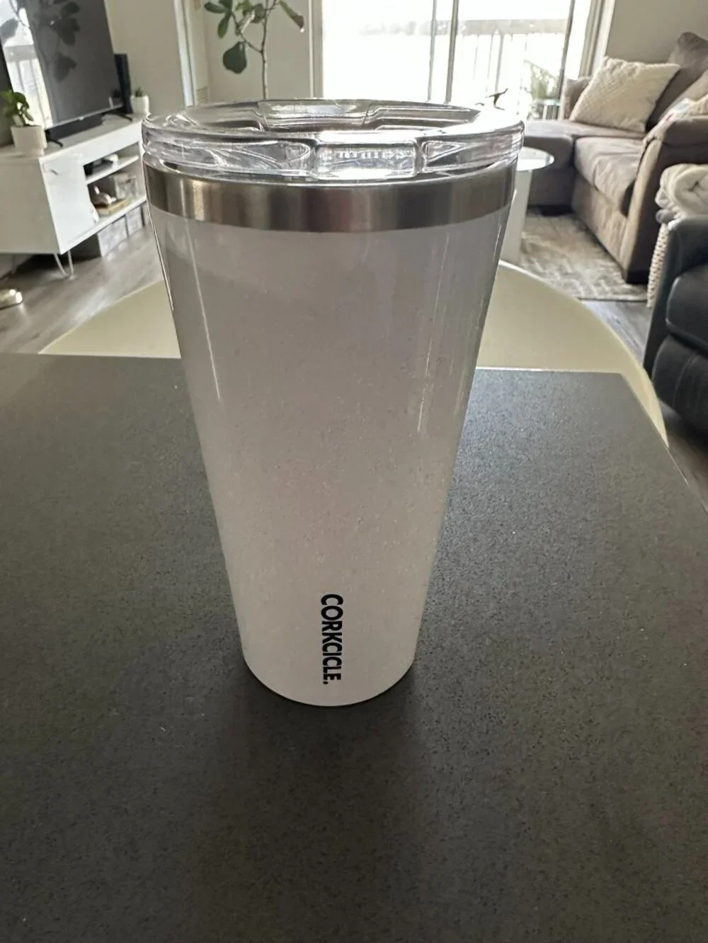 16 oz Chicago Flag Classic Tumbler Cup with Closable Lid - Corkcicle - White
